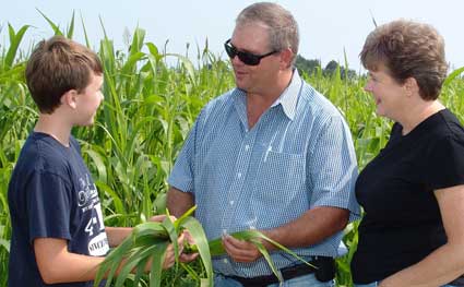 Mike Clark with his wife Cindy and son Andrew